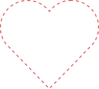 Stitched Heart Outline Clip Art